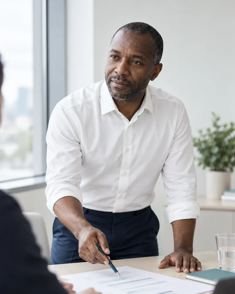 Portrait of David Okafor, co-founder of Case Helix