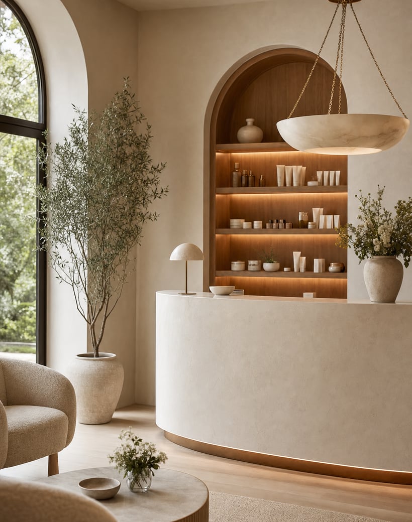 Lumara studio interior — calm, warm, light-filled