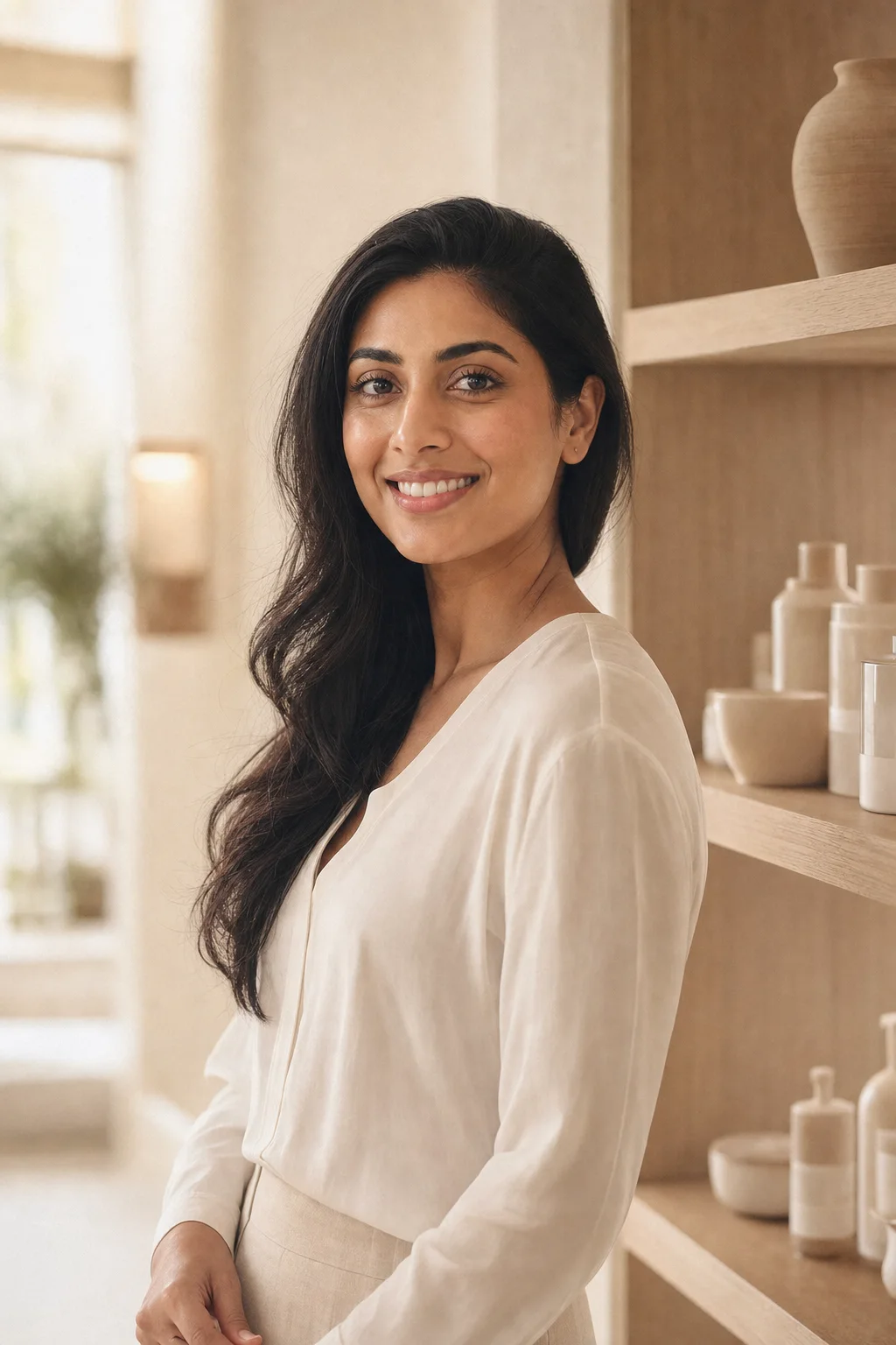 Priya S., photographed in the Lumara studio after a session