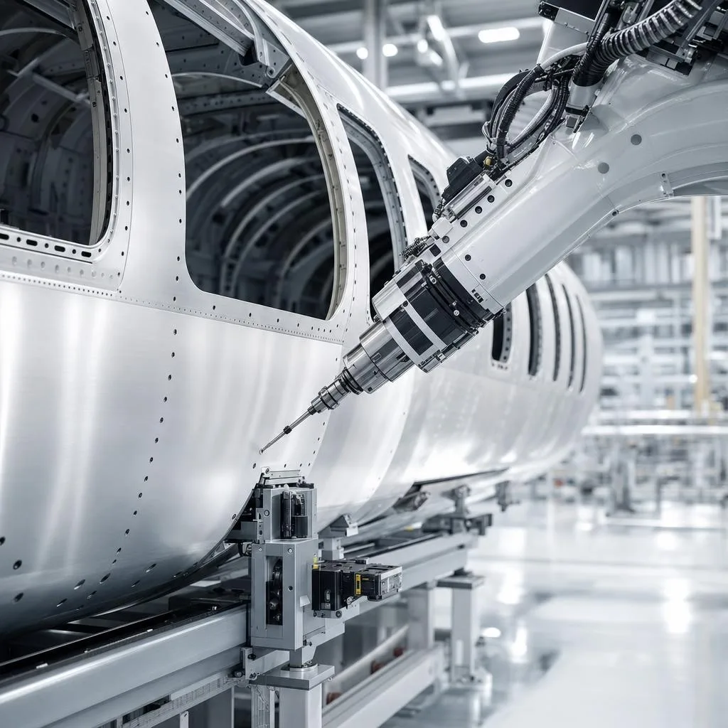 An aerospace assembly floor.