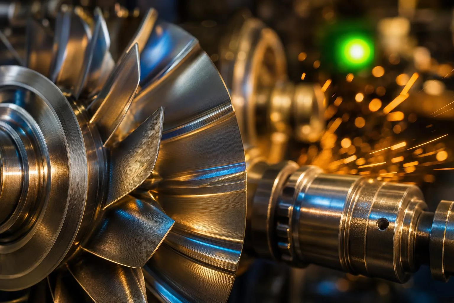 A precision machining cell in a manufacturing plant.