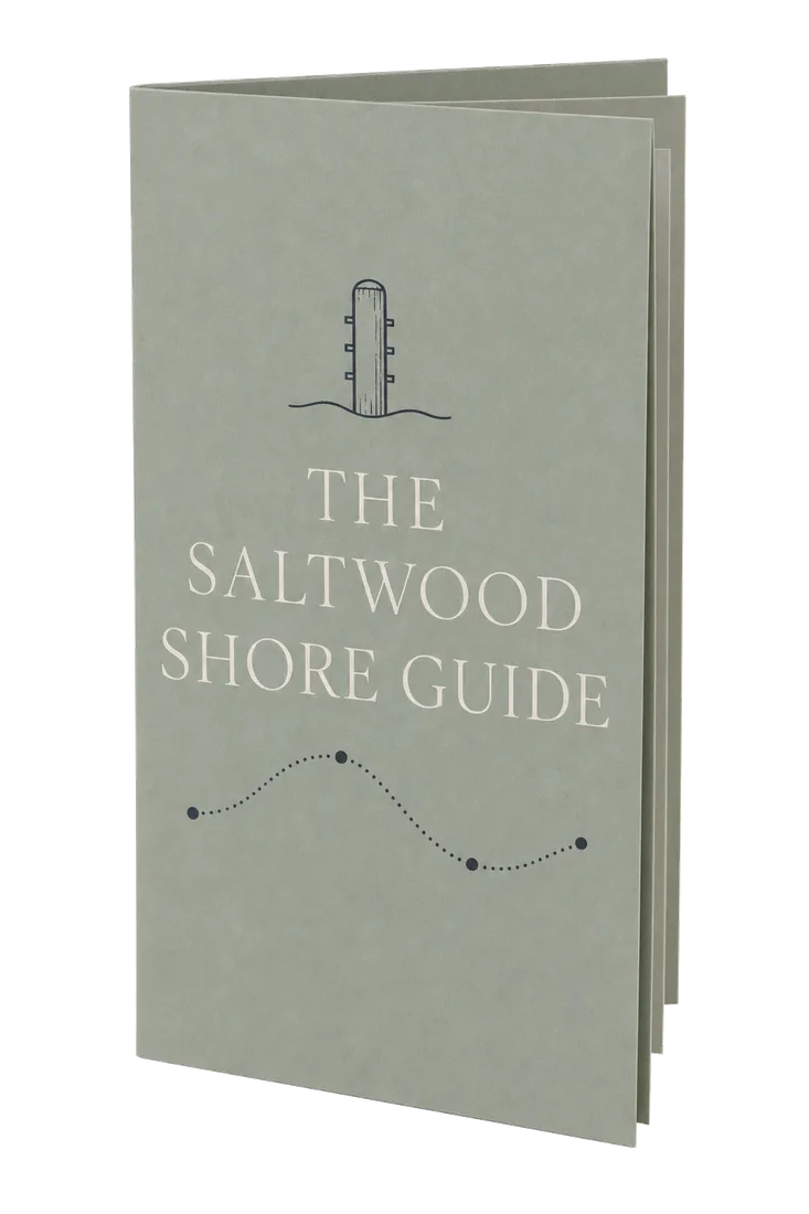 The Saltwood Shore Guide — a folded walking-map booklet