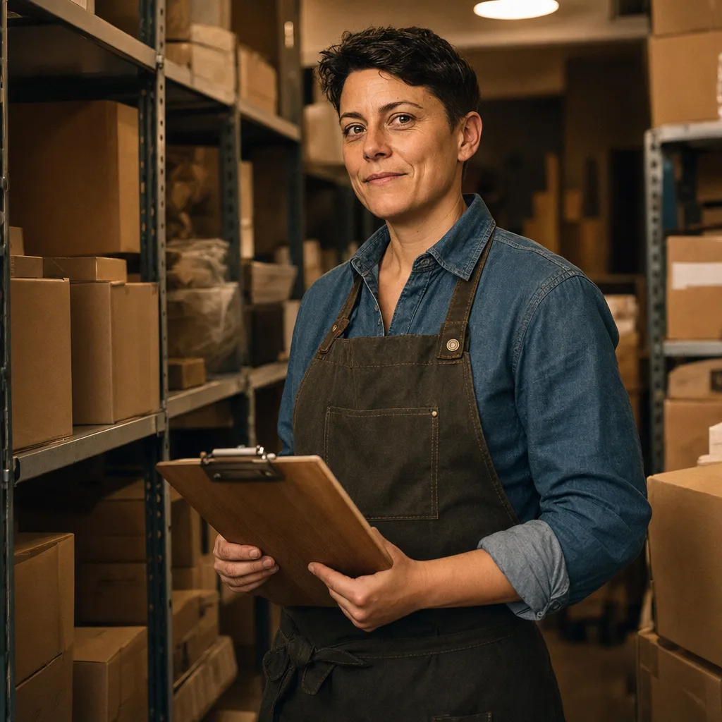 Ren Calloway, in the Stockwell stockroom