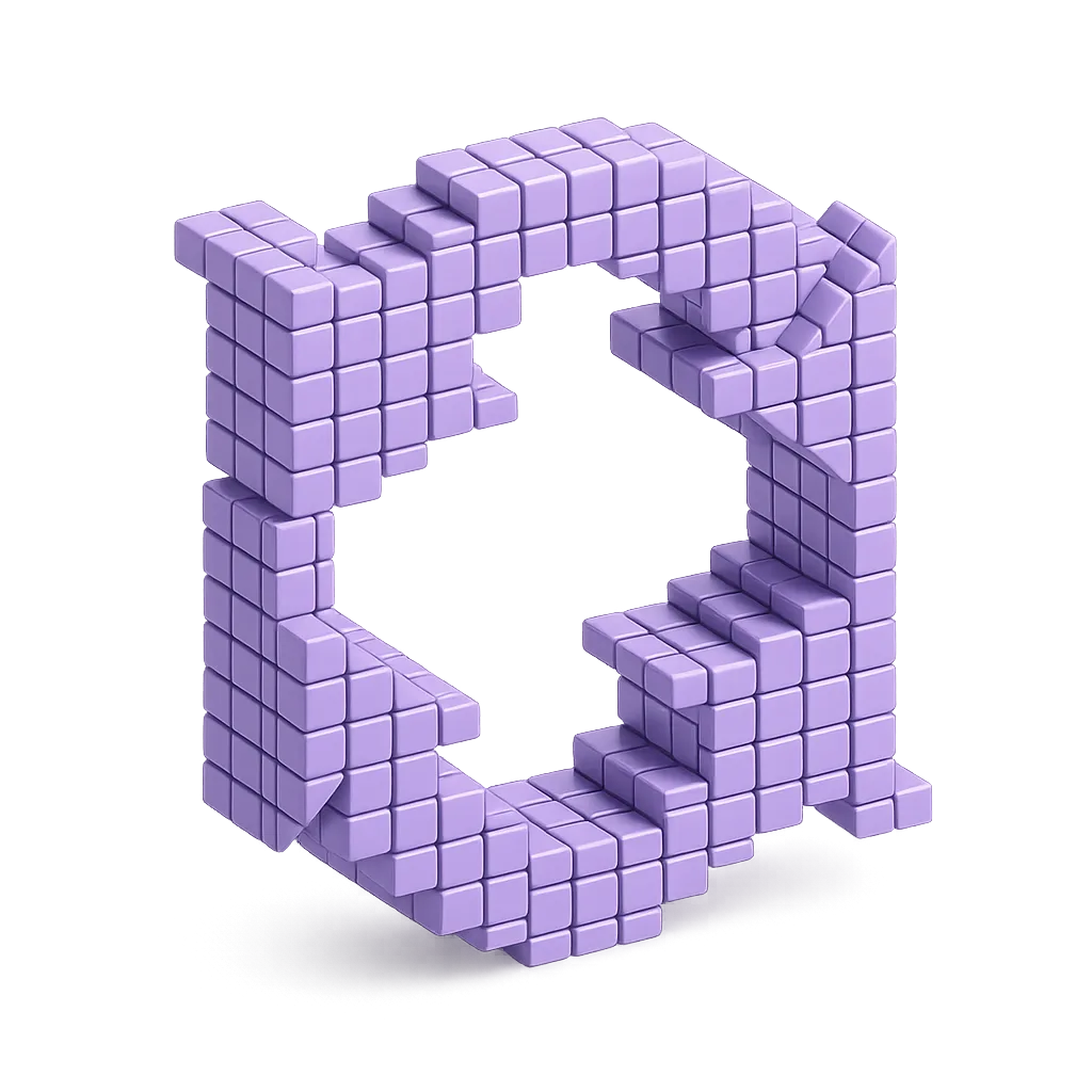 Voxel loop of two arrows chasing each other