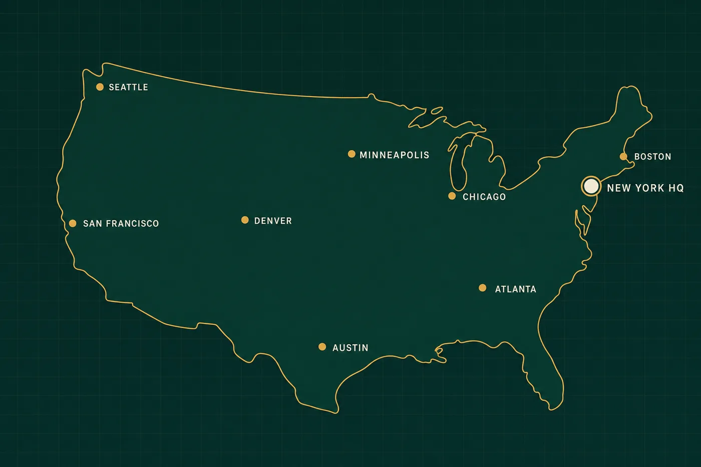 Map of Sumner & Hale offices across the United States