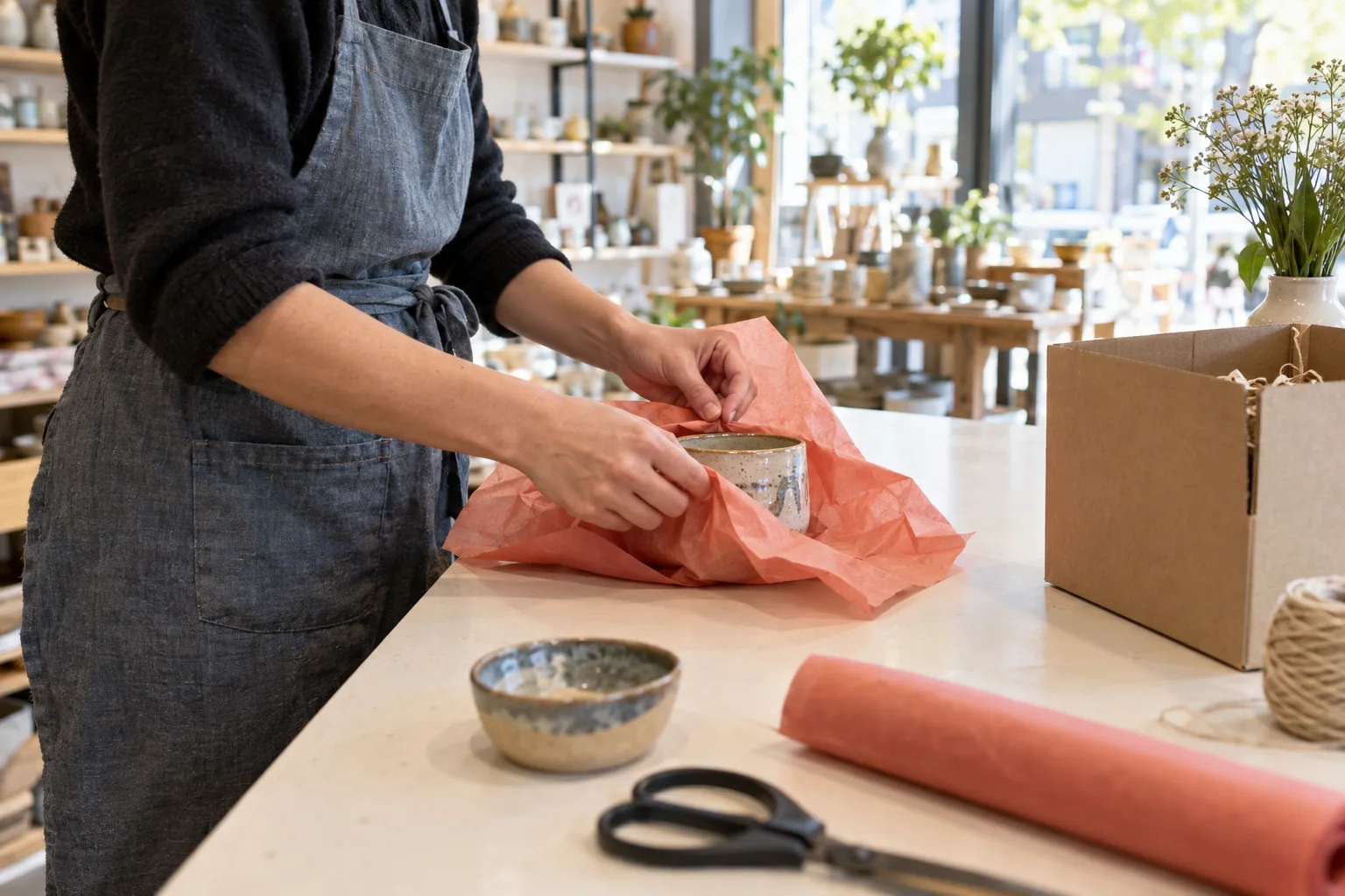 A retail order at the counter.