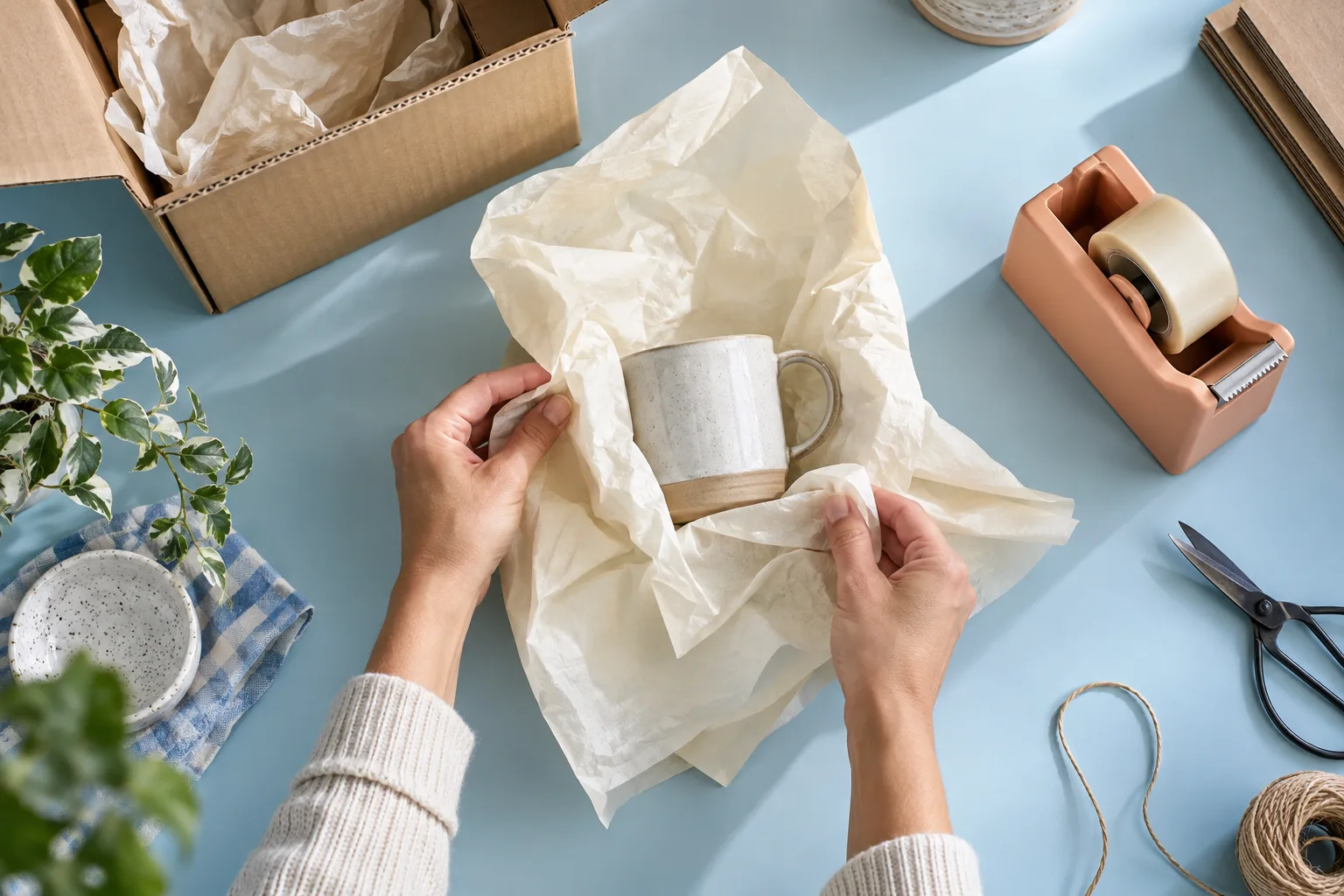 Pack: everyday work in an independent online shop.