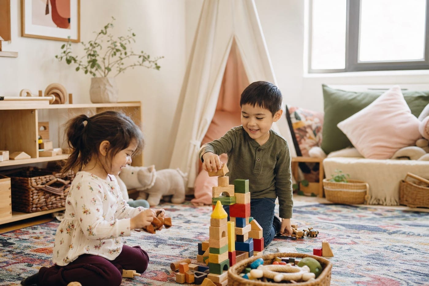The Fieldstone kids' wing — a bright room set up for children.