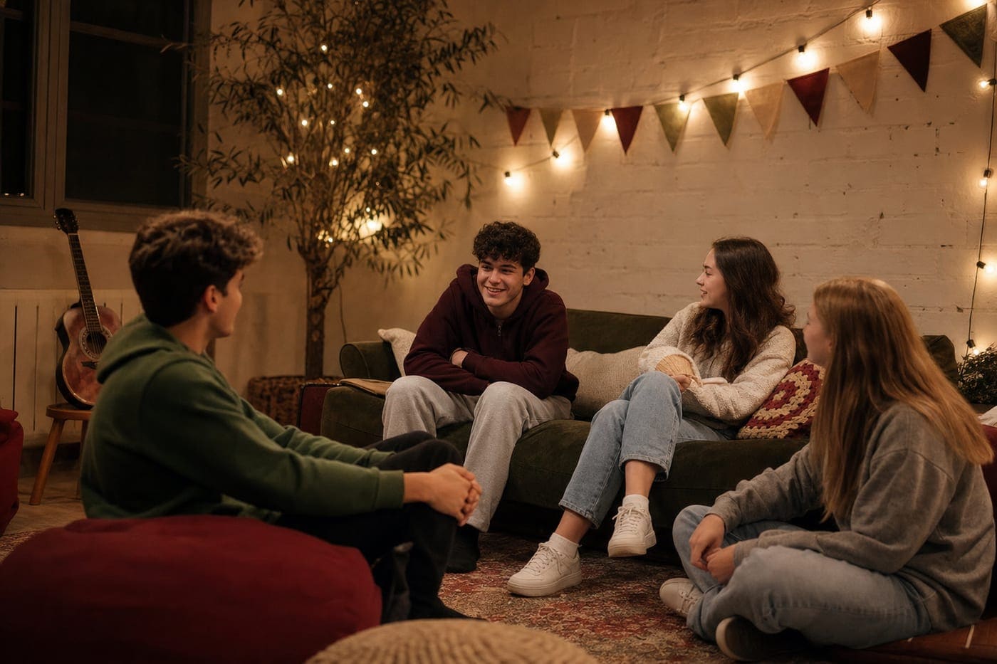 The Fieldstone student room — a relaxed space for teens to hang out.
