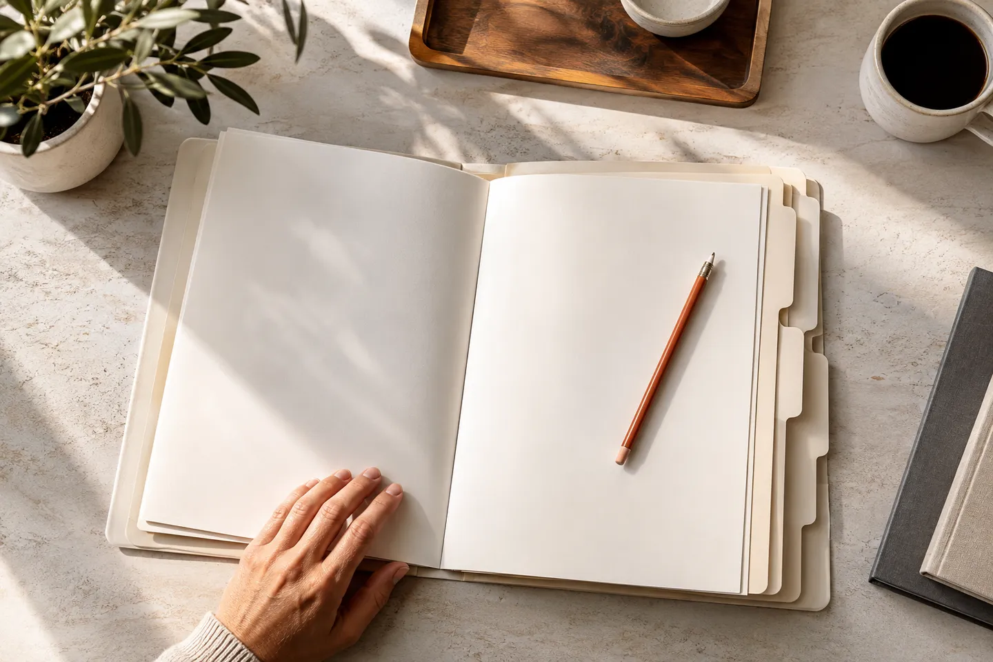 The complete policy folder prepared for review