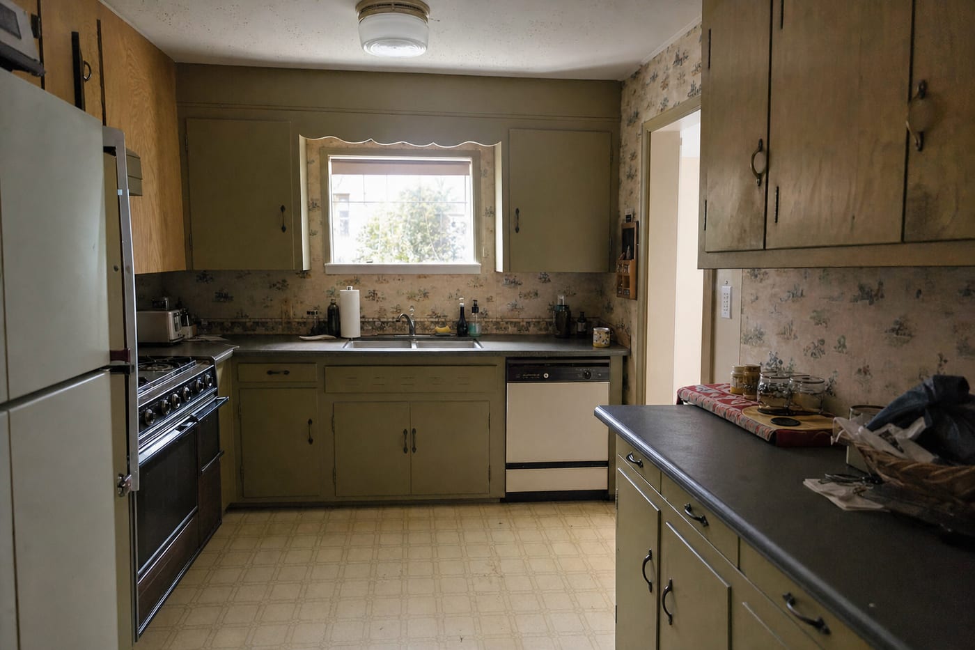 Dated kitchen before the remodel