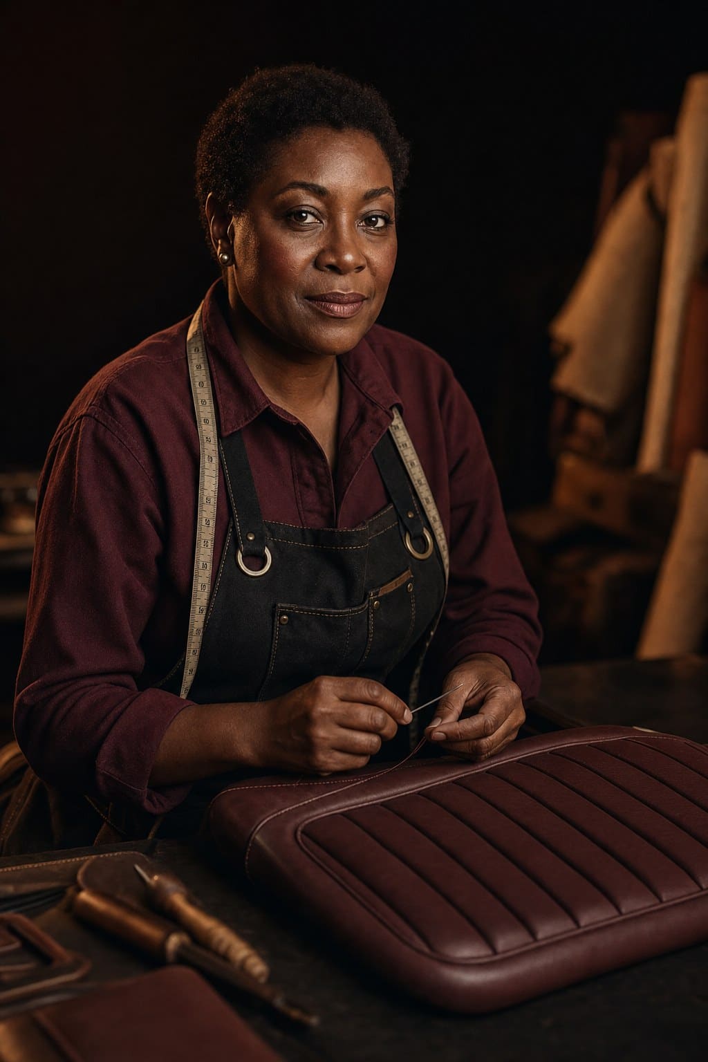 June Okafor — Master Trimmer · Interior & Coachtrim
