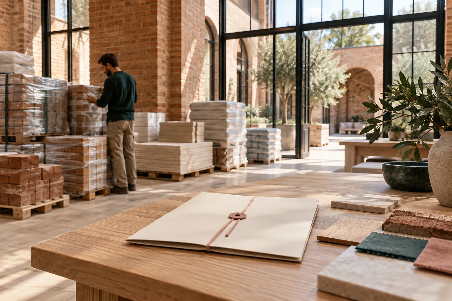Building materials and a purchase folder