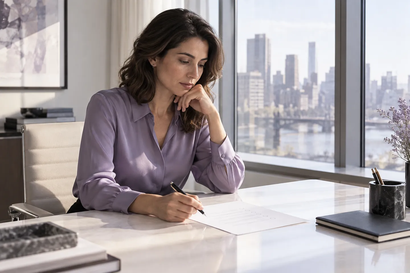 A person considering a short options list